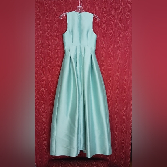 SACHIN & BALI Samira Long 2 Pockets Sequin Mint Turquoise Gown Women's Sz 2 - Picture 2 of 16